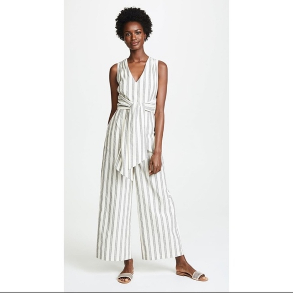 Rebecca Minkoff Marley Striped Wide Leg Jumpsuit